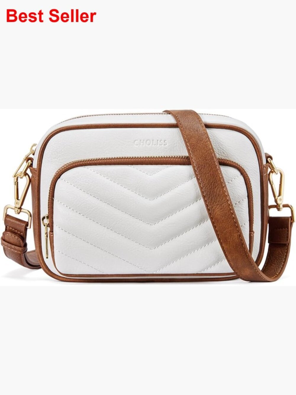 Quilted Crossbody Bag with RFID Wallet Vegan Leather Small Travel Purse